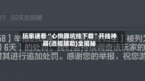 玩家速看“心悦踢坑挂下载”开挂神器{透视辅助}全揭秘-第3张图片