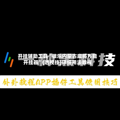 开挂辅助工具“微乐内蒙古麻将万能开挂器”(透视挂)详细用法教程-第2张图片