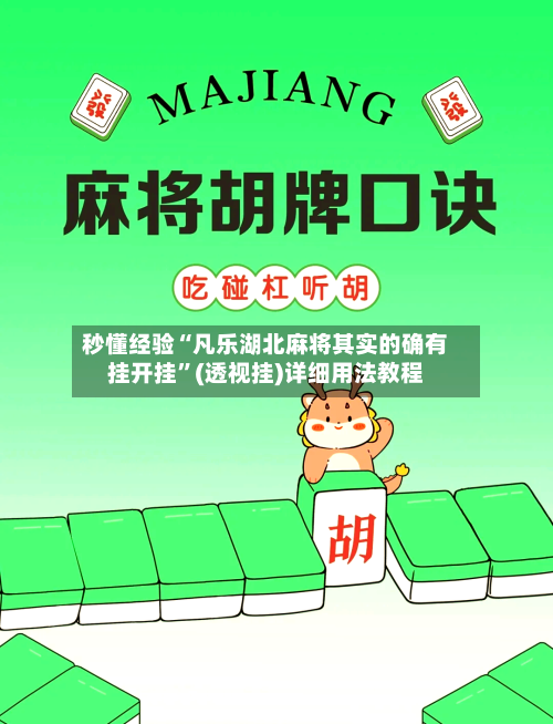 秒懂经验“凡乐湖北麻将其实的确有挂开挂	”(透视挂)详细用法教程-第2张图片