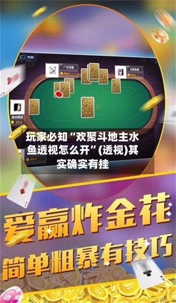 玩家必知“欢聚斗地主水鱼透视怎么开”(透视)其实确实有挂-第3张图片
