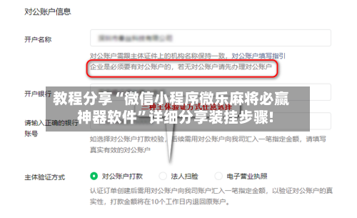 教程分享“微信小程序微乐麻将必赢神器软件”详细分享装挂步骤!-第2张图片