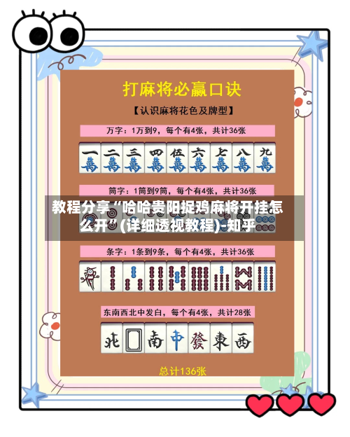 教程分享“哈哈贵阳捉鸡麻将开挂怎么开”(详细透视教程)-知乎