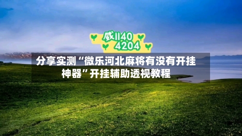 分享实测“微乐河北麻将有没有开挂神器”开挂辅助透视教程-第2张图片