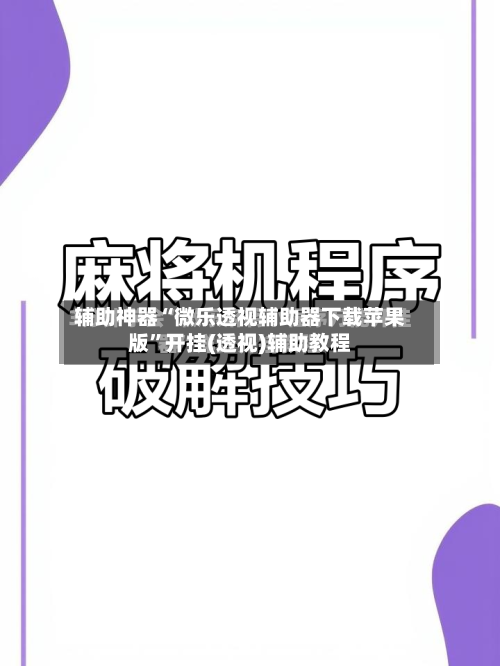 辅助神器“微乐透视辅助器下载苹果版”开挂(透视)辅助教程-第3张图片