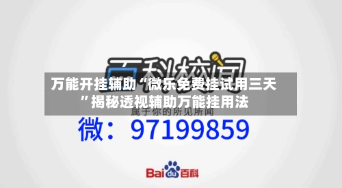 万能开挂辅助“微乐免费挂试用三天	”揭秘透视辅助万能挂用法-第2张图片