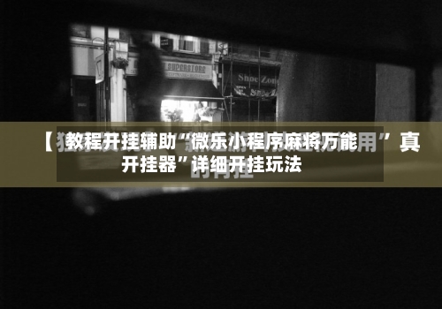 教程开挂辅助“微乐小程序麻将万能开挂器”详细开挂玩法
