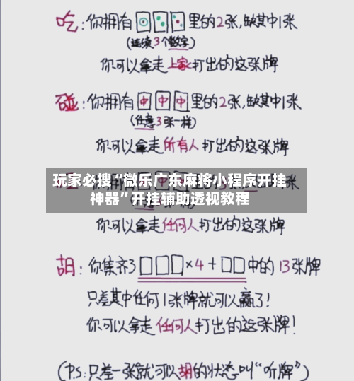 玩家必搜“微乐广东麻将小程序开挂神器”开挂辅助透视教程-第3张图片
