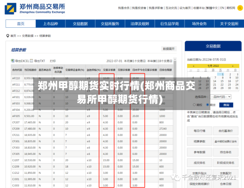 郑州甲醇期货实时行情(郑州商品交易所甲醇期货行情)-第3张图片