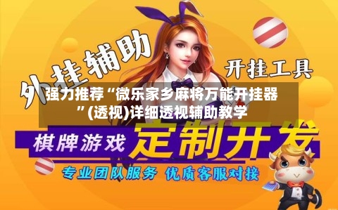 强力推荐“微乐家乡麻将万能开挂器”(透视)详细透视辅助教学-第2张图片