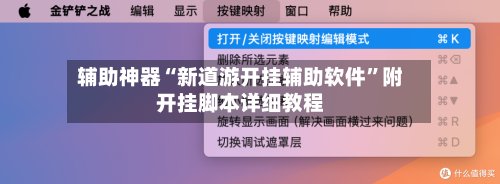 辅助神器“新道游开挂辅助软件”附开挂脚本详细教程-第3张图片