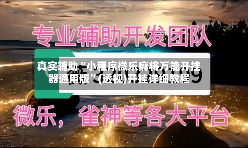 真实辅助“小程序微乐麻将万能开挂器通用版	”(透视)开挂详细教程-第2张图片