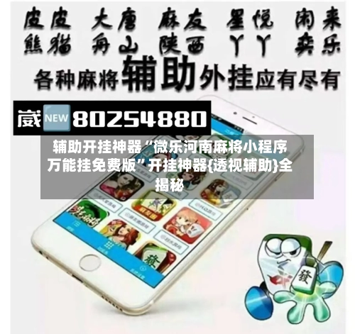 辅助开挂神器“微乐河南麻将小程序万能挂免费版”开挂神器{透视辅助}全揭秘-第3张图片