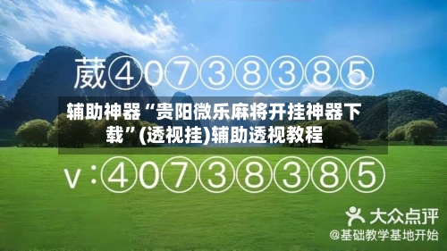 辅助神器“贵阳微乐麻将开挂神器下载”(透视挂)辅助透视教程-第3张图片