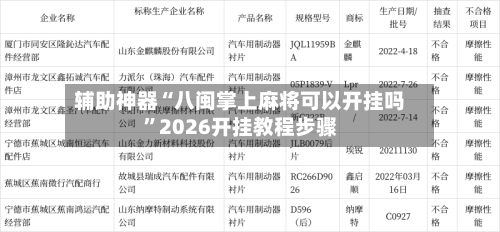辅助神器“八闽掌上麻将可以开挂吗”2026开挂教程步骤-第3张图片
