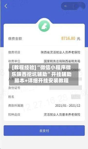 [教程经验]“微信小程序微乐陕西挖坑辅助”开挂辅助脚本+详细开挂安装教程-第2张图片