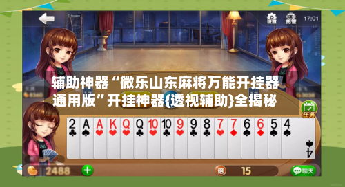 辅助神器“微乐山东麻将万能开挂器通用版”开挂神器{透视辅助}全揭秘-第3张图片