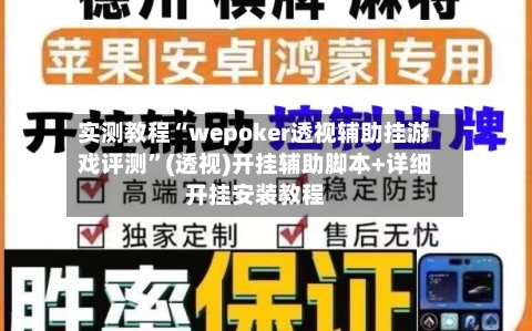 实测教程“wepoker透视辅助挂游戏评测”(透视)开挂辅助脚本+详细开挂安装教程-第3张图片