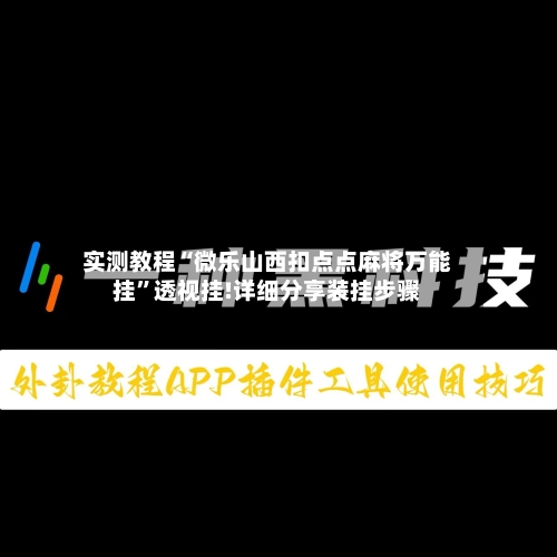 实测教程“微乐山西扣点点麻将万能挂”透视挂!详细分享装挂步骤-第3张图片
