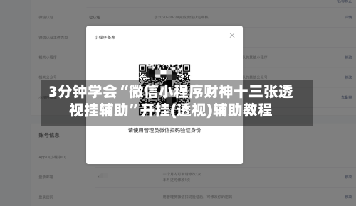 3分钟学会“微信小程序财神十三张透视挂辅助”开挂(透视)辅助教程-第2张图片