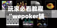 玩家必看教程“wepoker辅助工具好用吗”开挂辅助脚本+详细开挂安装教程-第2张图片
