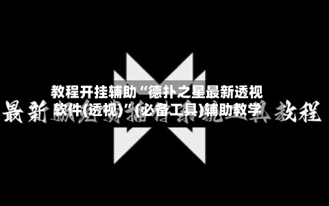 教程开挂辅助“德扑之星最新透视软件(透视)	”(必备工具)辅助教学-第2张图片