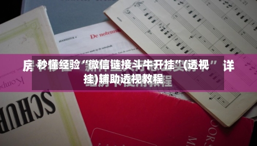 秒懂经验“微信链接斗牛开挂”(透视挂)辅助透视教程-第2张图片