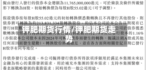 钾肥期货行情/钾肥期货走势-第2张图片