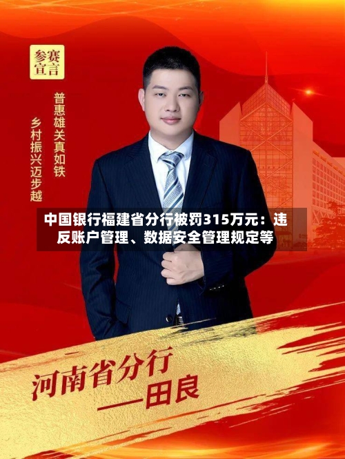 中国银行福建省分行被罚315万元：违反账户管理、数据安全管理规定等-第3张图片