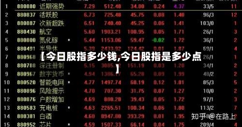 【今日股指多少钱,今日股指是多少点】