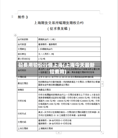 铅费用铅价行情上海(上海今天最新铅费用)-第2张图片