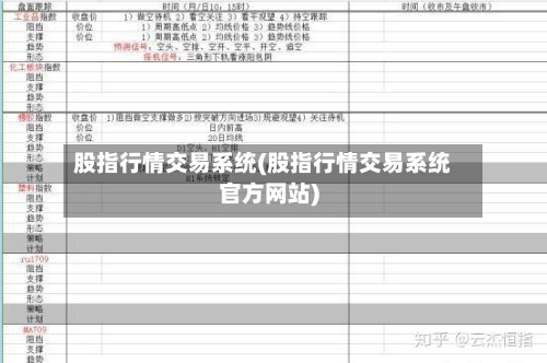 股指行情交易系统(股指行情交易系统官方网站)-第3张图片