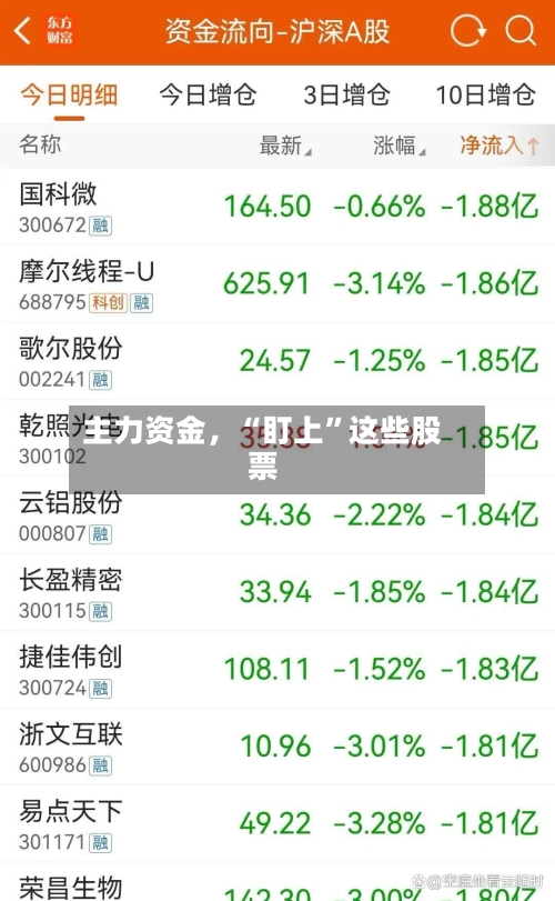 主力资金，“盯上”这些股票-第3张图片